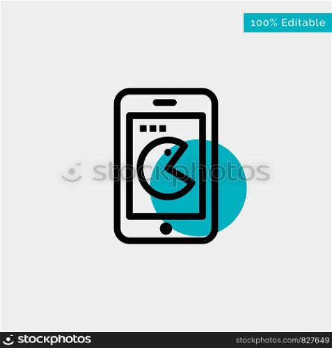 Buy, Mobile, Phone, Hardware turquoise highlight circle point Vector icon