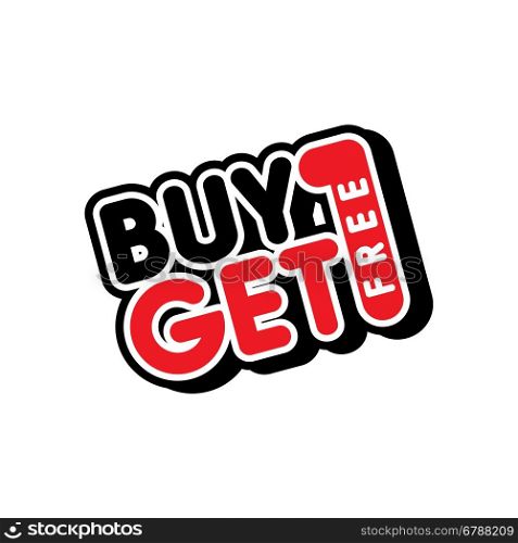 buy one get free sale promo. buy one get free sale promo theme vector illustration