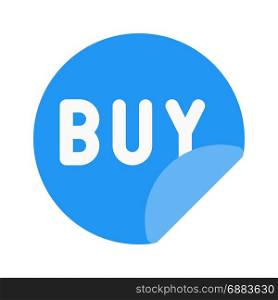 buy sticker, icon on isolated background,