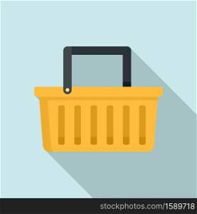 Buyer basket icon. Flat illustration of buyer basket vector icon for web design. Buyer basket icon, flat style