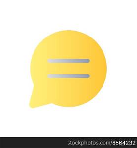 Buyer-to-seller chat flat gradient color ui icon. Real-time communication. Live conversation. Simple filled pictogram. GUI, UX design for mobile application. Vector isolated RGB illustration. Buyer-to-seller chat flat gradient color ui icon
