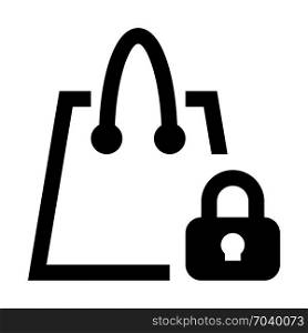 Buyers protection online shopping, icon on isolated background