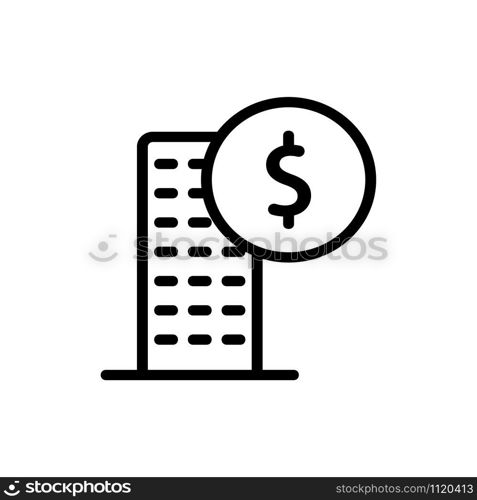 buying an apartment icon vector. A thin line sign. Isolated contour symbol illustration. buying an apartment icon vector. Isolated contour symbol illustration