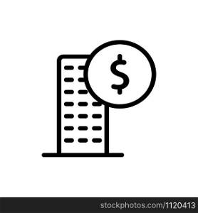 buying an apartment icon vector. A thin line sign. Isolated contour symbol illustration. buying an apartment icon vector. Isolated contour symbol illustration