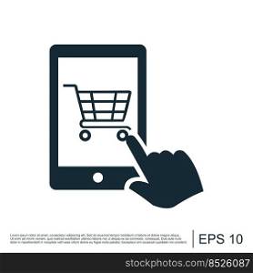 Buying, cart, mobile, order, purchase, shopping icon