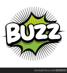 buzz Comic book Speech explosion bubble vector art illustration for comic lovers