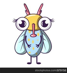 Buzz fly icon. Cartoon illustration of buzz fly vector icon for web. Buzz fly icon, cartoon style
