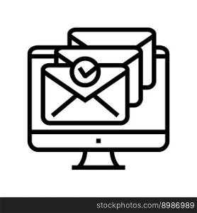 c&aign follow up lead line icon vector. c&aign follow up lead sign. isolated contour symbol black illustration. c&aign follow up lead line icon vector illustration