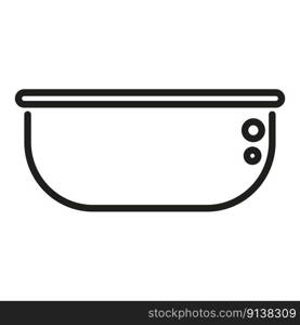 C&bowl icon outline vector. Travel equipment. Fire gear. C&bowl icon outline vector. Travel equipment