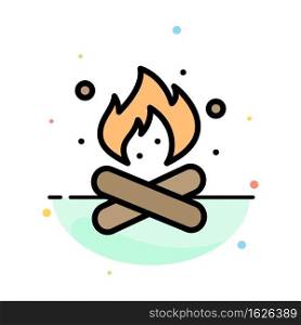 C&, C&ing, Fire, Hot, Nature Abstract Flat Color Icon Template