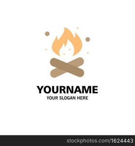 C&, C&ing, Fire, Hot, Nature Business Logo Template. Flat Color