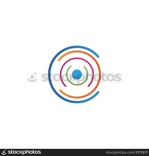 C circle Letter Logo Template vector icon design
