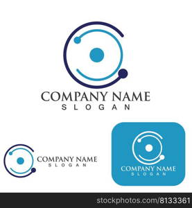 C Circle ring logo Template vector icon design