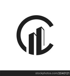C contruction logo vector design illustration