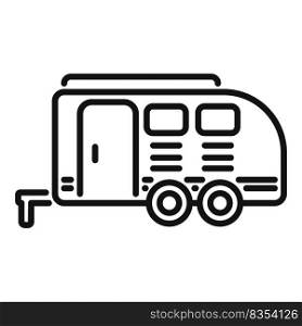 C&er icon outline vector. Auto bus. Van trailer. C&er icon outline vector. Auto bus