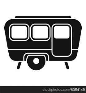 C&er icon simple vector. Auto bus. Van trailer. C&er icon simple vector. Auto bus
