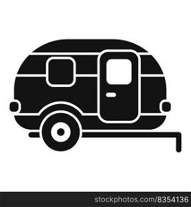 C&er rv icon simple vector. Auto bus. Van trailer. C&er rv icon simple vector. Auto bus