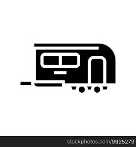 c&er trailer glyph icon vector. c&er trailer sign. isolated contour symbol black illustration. c&er trailer glyph icon vector illustration