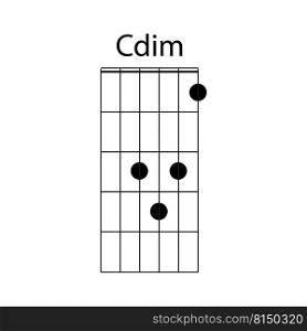 C guitar chord icon vector illustration design