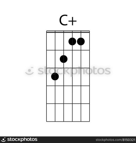 C  guitar chord icon vector illustration design