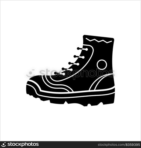 C&ing Boots, Hunting Hiking Protective Boots Vector Art Illustration