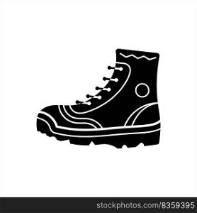 C&ing Boots, Hunting Hiking Protective Boots Vector Art Illustration