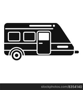 C&ing car trailer icon simple vector. Caravan auto. Travel home. C&ing car trailer icon simple vector. Caravan auto