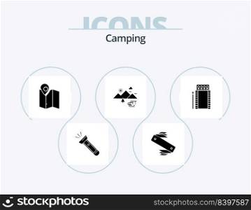 C&ing Glyph Icon Pack 5 Icon Design. outdoor. mountains. swiss. location. plan