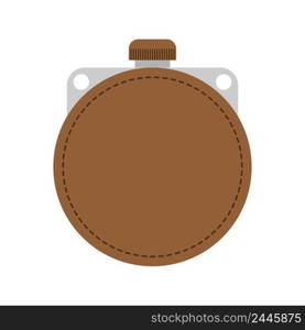 C&ing or traveling water flask icon. Survival water flask.