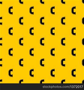 C joint pipe pattern seamless vector repeat geometric yellow for any design. C joint pipe pattern vector
