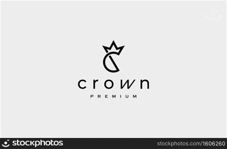 C King Royal Logo Design Vector illustration