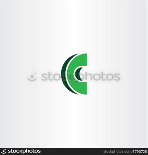 c letter green logotype vector icon