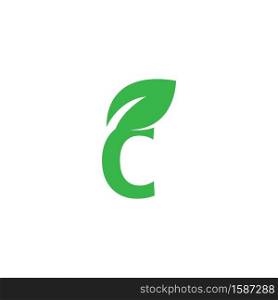 C Letter Logo natural vector icon design
