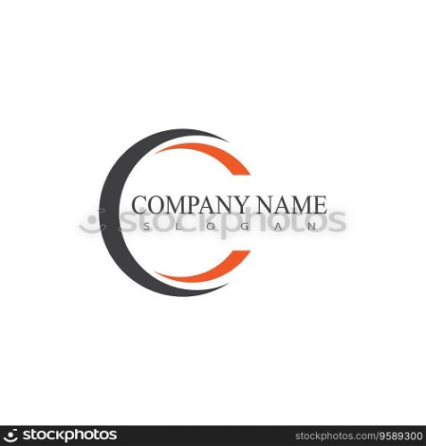 C letter logo template vector element business and symbol