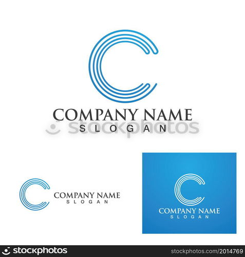 C Letter Logo Template vector icon design