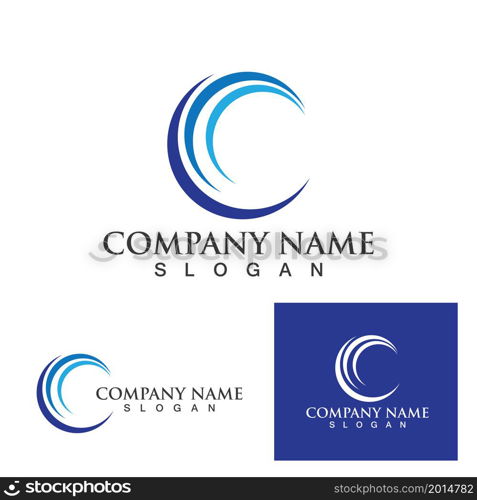 C Letter Logo Template vector icon design