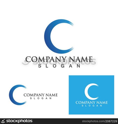 C Letter Logo Template vector icon design