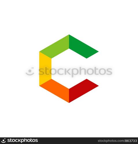 C Letter Polygonal Logo Template Illustration Design. Vector EPS 10.