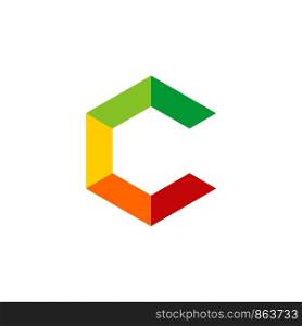 C Letter Polygonal Logo Template Illustration Design. Vector EPS 10.