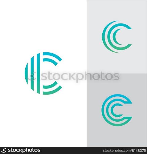 C Logo Design and template. Creative C icon initials based Letters in vector.