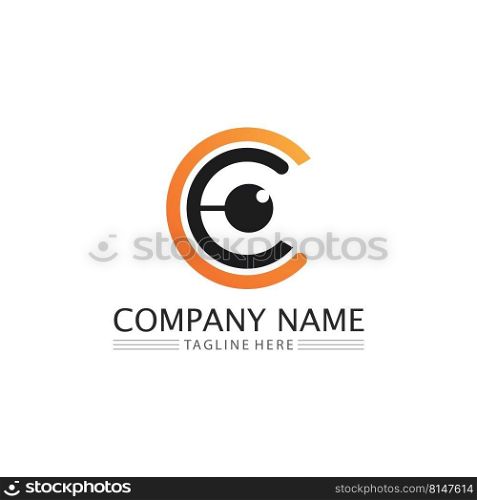 C logo for Vitamin and font C letter Identity and design business 