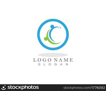 C people logo and symbol template