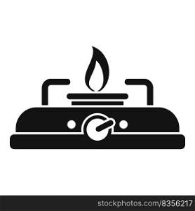 C&stove icon simple vector. Gas cooker. Hot steam. C&stove icon simple vector. Gas cooker