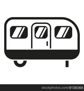 C&trailer icon simple vector. Travel compass. Forest vacation. C&trailer icon simple vector. Travel compass