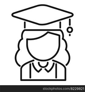 C&us graduation icon outline vector. College education. Student life. C&us graduation icon outline vector. College education