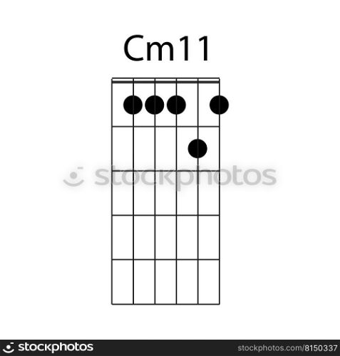 C11 guitar chord icon vector illustration design