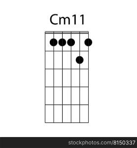 C11 guitar chord icon vector illustration design