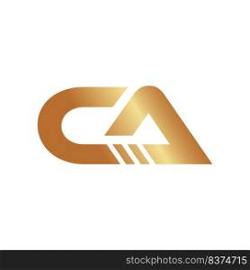 CA monogram logo vector design