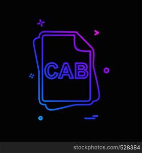 CAB file type icon design vector