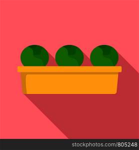 Cabbage ground pot icon. Flat illustration of cabbage ground pot vector icon for web design. Cabbage ground pot icon, flat style